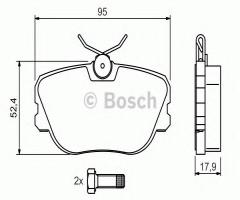 Bosch 0986494058 klocki hamulc. mercedes w201 190  82-93, mercedes-benz 190 (w201)