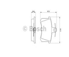 Bosch 0986494059 klocki hamulc. fiat croma 85-96 (+abs) tył, alfa romeo 164 (164)