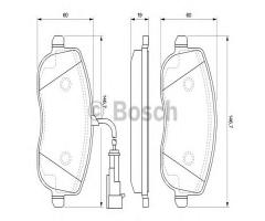 Bosch 0986494068 klocki hamulc. fiat croma  05- z czuj., fiat croma (194)
