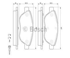 Bosch 0986494074 klocki hamulc. fiat idea 1,9jtd  03-, fiat doblo cargo (223)