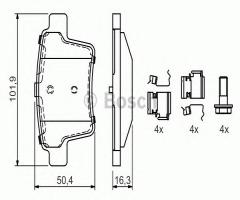 Bosch 0986494076 klocki hamulc. ford mondeo iii  04-07 tył, ford mondeo iii kombi (bwy)