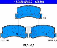 Ate 13.0460-5840 klocki hamulcowe toyota avensis 00-01 tył z akustycznym czujnikiem zużycia