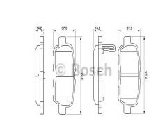 Bosch 0986494090 klocki hamulcowe nissan x-trail  01- tył, infiniti ex, nissan leaf