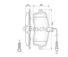 Bosch 0986494097 klocki hamulc. peugeot 407  04- z czuj., peugeot 407 (6d_)