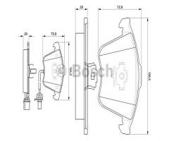 Bosch 0986494104 klocki hamulc. audi a6  04-11 z czuj., audi a6 (4f2, c6), seat exeo (3r2)