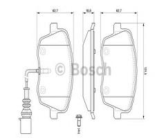Bosch 0986494105 klocki hamulc. skoda/seat/ vw polo 01- z czuj., seat ibiza iv (6l1)
