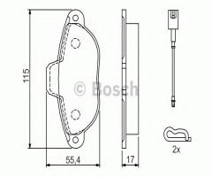 Bosch 0986494115 klocki hamulc. fiat 500 1,2  07-ie, fiat panda (169), ford ka (ru8)