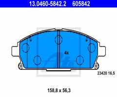 Ate 13.0460-5842 klocki hamulcowe nissan x-trail 01-, nissan x-trail (t30)