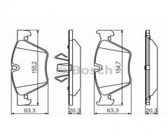 Bosch 0986494117 klocki hamulc. bmw 3 e90  05-10, bmw 3 (e90)