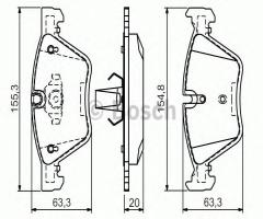 Bosch 0986494118 klocki hamulc. bmw 5 e60  03-10, bmw 3 (e91) touring 
