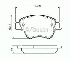 Bosch 0986494132 klocki hamulc. fiat stilo  01-08 1,8-1,9jtd z czuj, fiat panda (169)