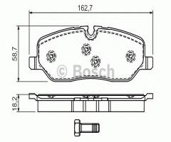 Bosch 0986494147 klocki hamulc.p. landrover discovery 04-, land rover discovery iv (la)