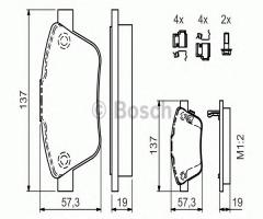 Bosch 0986494157 klocki hamulc. opel corsa d  06-, opel corsa d van