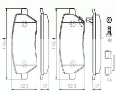 Bosch 0986494160 klocki hamulc. suzuki swift  05-, opel agila (b) (h08), suzuki swift iii (mz, ez)