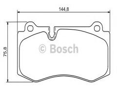 Bosch 0986494167 klocki hamulc. mercedes w221 s-klasa  05-, mercedes-benz klasa s (w221)