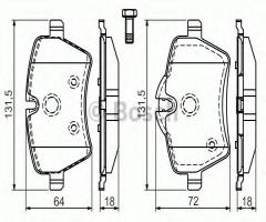 Bosch 0986494168 klocki hamulc. mini cooper s  06- przód, mini mini roadster (r59)