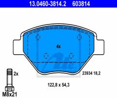 Ate 13.0460-3814 klocki hamulcowe renault megane ii 1.4 02-, renault megane ii (bm0/1_, cm0/1_)