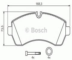 Bosch 0986494194 klocki hamulc. mercedes sprinter 5-t  06-