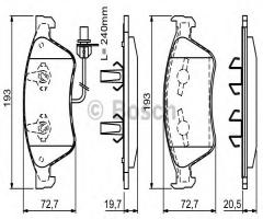 Bosch 0986494200 klocki hamulc. audi a8  02- z czuj., audi a8 (4d2, 4d8), vw phaeton (3d_)