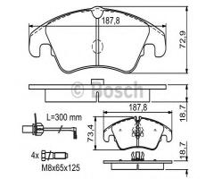 Bosch 0986494201 klocki hamulc. audi a4 (b8)  07- przód, audi a7 sportback (4ga, 4gf)