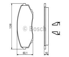 Bosch 0986494204 klocki hamulc. mazda mpv  94-, mazda mpv ii (lw)