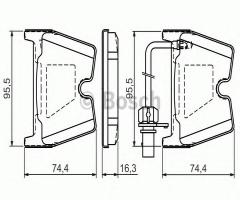 Bosch 0986494216 klocki hamulc. vw phaeton  02- z czuj., audi a4 (8ec, b7), vw phaeton (3d_)