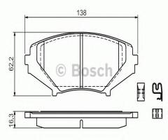 Bosch 0986494220 klocki hamulc. mazda rx8  03-, mazda rx 8 (se17)