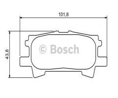 Bosch 0986494224 klocki hamulc. lexus rx300  03-08 tył, lexus rx (mhu3_, gsu3_, mcu3_)
