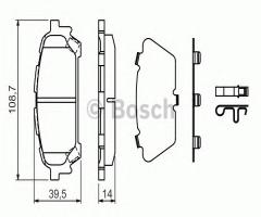 Bosch 0986494232 klocki hamulc. subaru impreza  02- tył, subaru forester (sg)