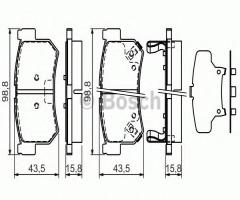 Bosch 0986494237 klocki hamulc. ssangyong rexton  02- tył, ssangyong kyron