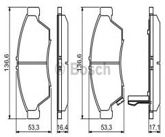 Bosch 0986494238 klocki hamulc. suzuki liana  01-, suzuki liana kombi (er)