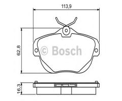 Bosch 0986494243 klocki hamulc. citroen c6  05- tył, citroËn c6 (td_)