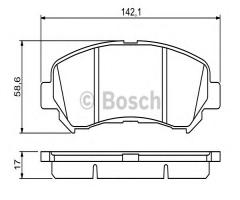 Bosch 0986494244 klocki hamulc. nissan qashqai  07-, nissan x-trail (t31)