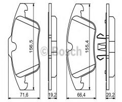 Bosch 0986494246 klocki hamulc. ford s-max  06-, land rover range rover evoque (lv), volvo v60
