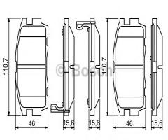 Bosch 0986494251 klocki hamulc. opel antara  06- tył, chevrolet captiva (c100, c140), opel antara