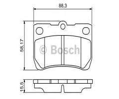 Bosch 0986494253 klocki hamulc. lexus is200d - gs450h  05- tył, lexus is ii (gse2_, ale2_, use2_)