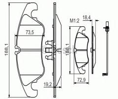 Bosch 0986494259 klocki hamulc. audi a4 (b8)  07- przód, audi a7 sportback (4ga, 4gf)