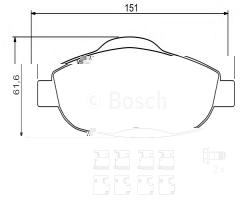 Bosch 0986494261 klocki hamulc. peugeot 308  07- przód, peugeot 308 (4a_, 4c_)