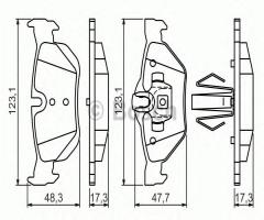 Bosch 0986494272 klocki hamulc. bmw 3 e90  05- tył, bmw 3 (e91) touring 