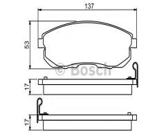 Bosch 0986494277 klocki hamulc. nissan tiida  07- przód, nissan tiida hatchback (c11x)