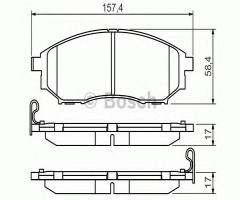 Bosch 0986494295 klocki hamulc. nissan navara  10-, infiniti m (y51), nissan navara (d40)