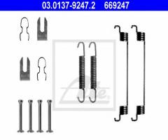 Ate 03.0137-9247 sprężynki do szczęk ham. fiat punto 99-05 (+abs), fiat punto (188), ford ka (ru8)