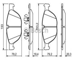 Bosch 0986494307 klocki hamulc. bmw x5 e70  07- przód, bmw x5 (e70)