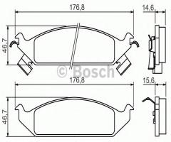 Bosch 0986494313 klocki hamulc. chrysler stratus  95-01, chrysler stratus (ja), dodge stratus