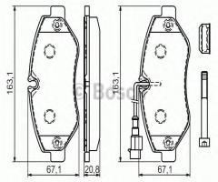 Bosch 0986494334 klocki hamulc. nissan cabstar  06- przód