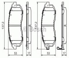 Bosch 0986494337 klocki hamulc. nissan tiida  07- przód, suzuki sx4 sedan (gy)