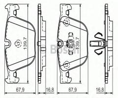 Bosch 0986494339 klocki hamulc. bmw 7 f01,f02,f03,f04  09- tył, bmw 7 (f01, f02, f03, f04)