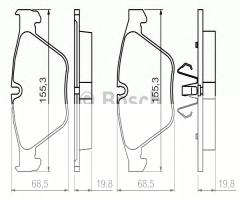 Bosch 0986494354 klocki hamulc. bmw 3 e90  05-10, bmw 3 (e91) touring 