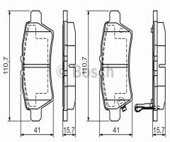 Bosch 0986494369 klocki hamulc. nissan navara  05- tył, nissan pathfinder (r51)