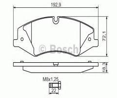 Bosch 0986494408 klocki hamulc. landrover discovery  09- przód, land rover discovery iv (la)